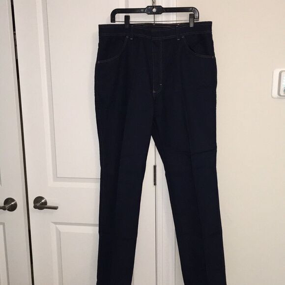 Vintage Wrangler Brushed Relaxed Fit Raw Denim Blue Jeans Pants 38 Waist - Picture 1 of 9